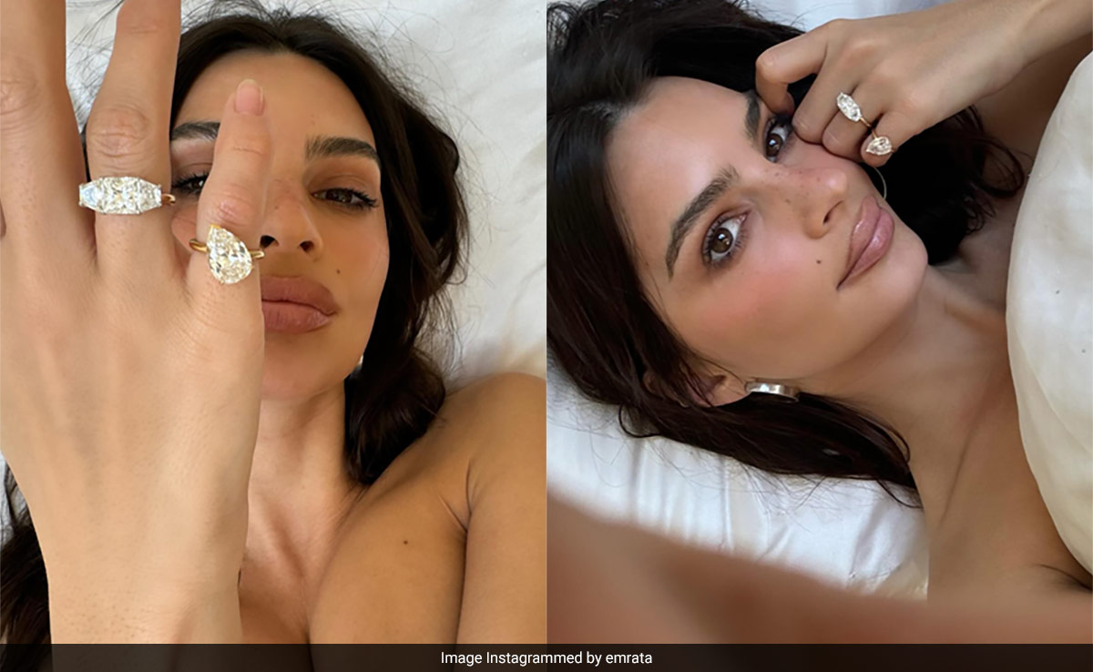 Emily Ratajkowski Puts Not One But Two Massive Diamond "Divorce Rings" On It
