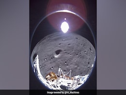 US Moon Lander Odysseus Shows "Crescent " Earth In Farewell Image US Moon Lander Odysseus Shows "Crescent " Earth In Farewell Image