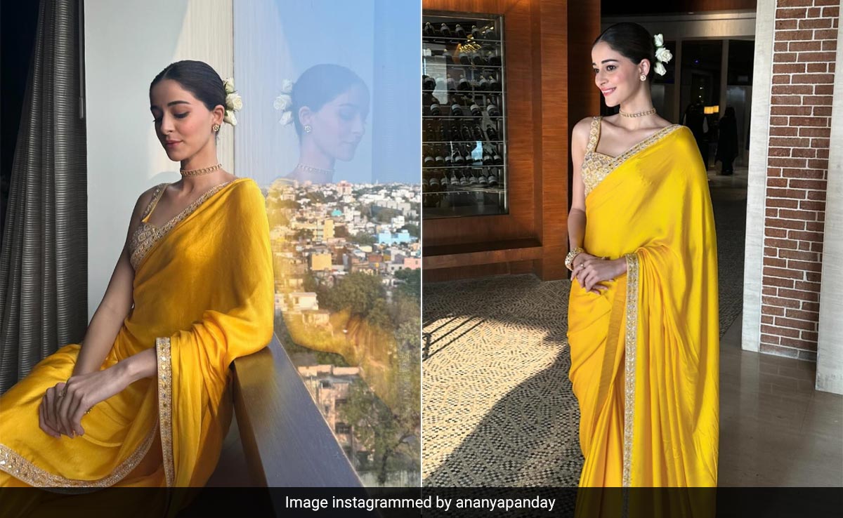 Ananya Panday Would Stand Out Even In A Field Of Sunflowers In This Yellow <i>Saree</i>