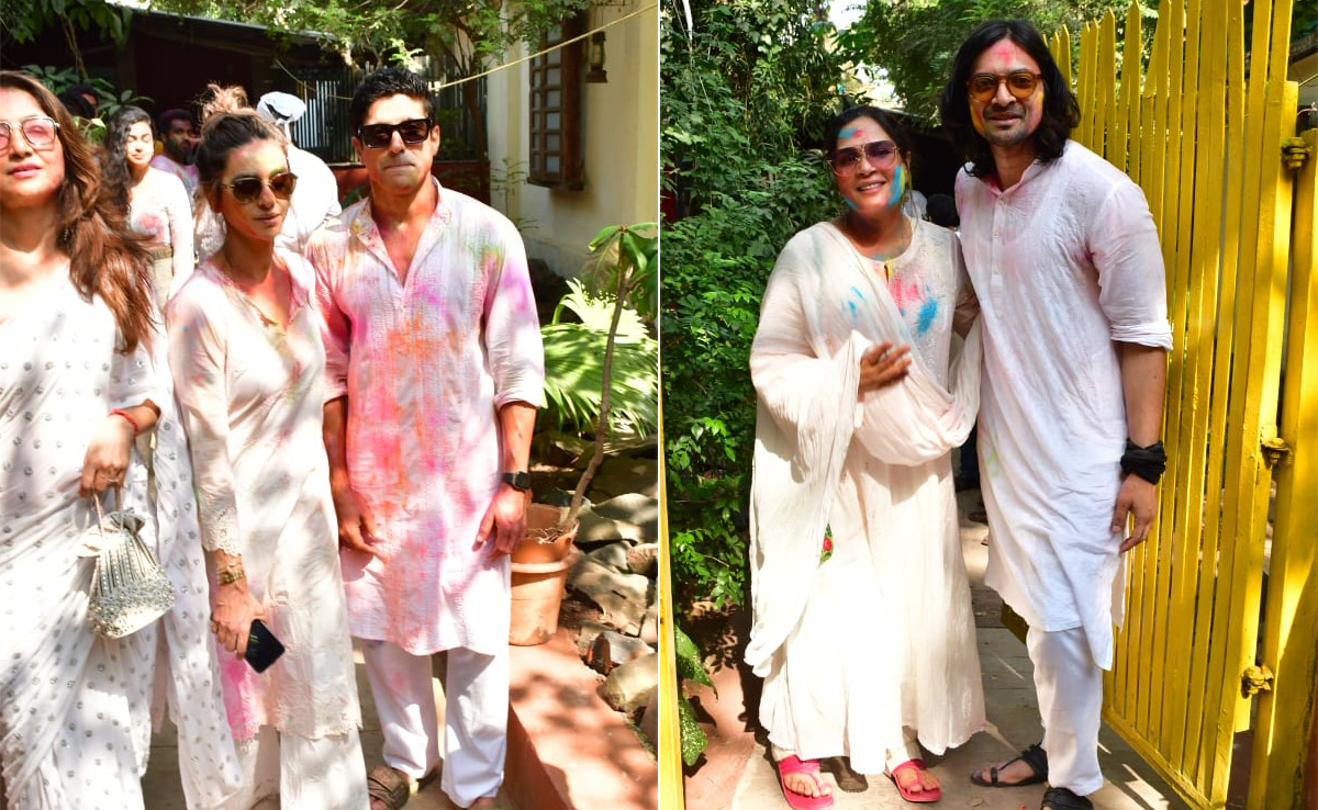Holi 2024: Farhan-Shibani, Parents-To-Be Ali-Richa At Javed Akhtar's Celebrations