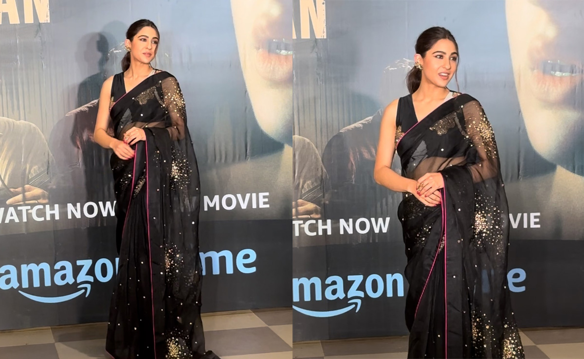 Sara Ali Khan's Sheer Black <i>Saree</i> Makes It To The Top Of The Classics List