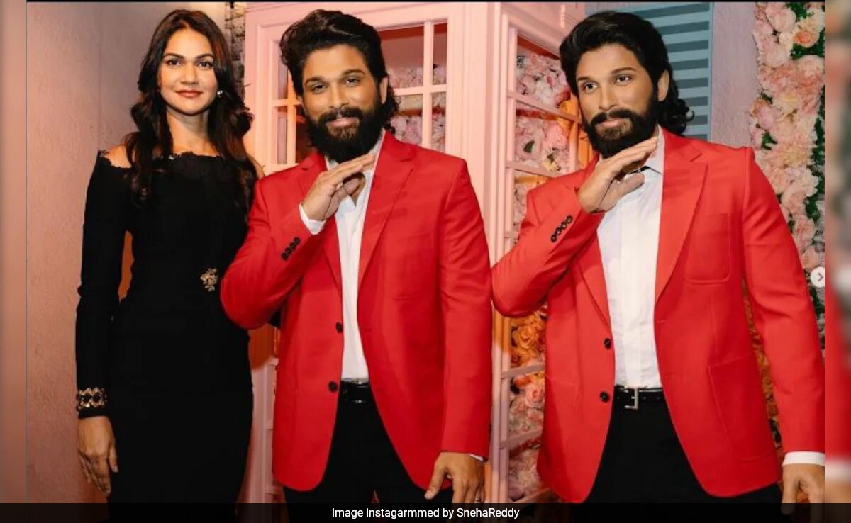 After Allu Arjun Unveils His Wax Statue At Madame Tussauds Dubai, A Shout Out From Wife Sneha: "To The Man..."