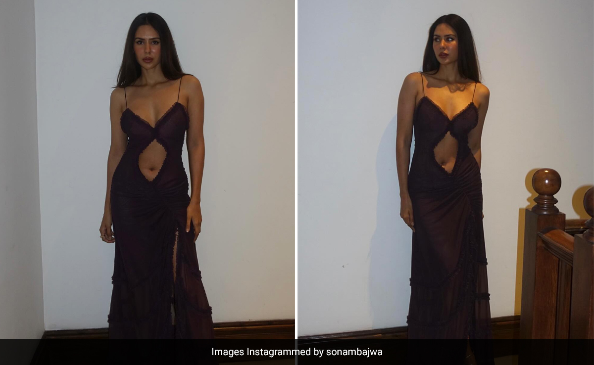 It Isn't Hot Cocoa Season But It Sure Could Be If It's Sonam Bajwa In This Cutout Dress