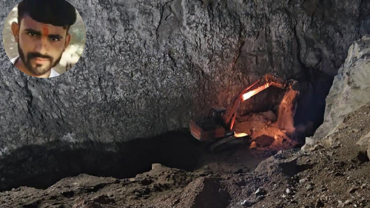 अजमेर के नसीराबाद में ढ़हा अभ्रक खान, मलबे में दबा डंपर सहित ड्राइवर