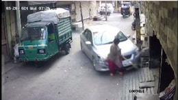 Woman Sweeping Outside Delhi Home Crushed By Out Of Control Car, Shows CCTV