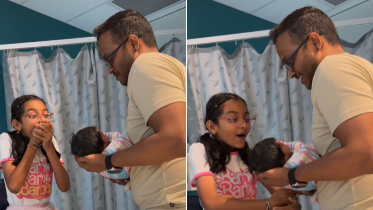 Watch: 10-Year-Old's Reaction After Meeting Newborn Sibling Will Melt Your Heart