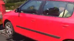 Video: Car Towed With 2 Senior Citizens Sitting Inside In Noida