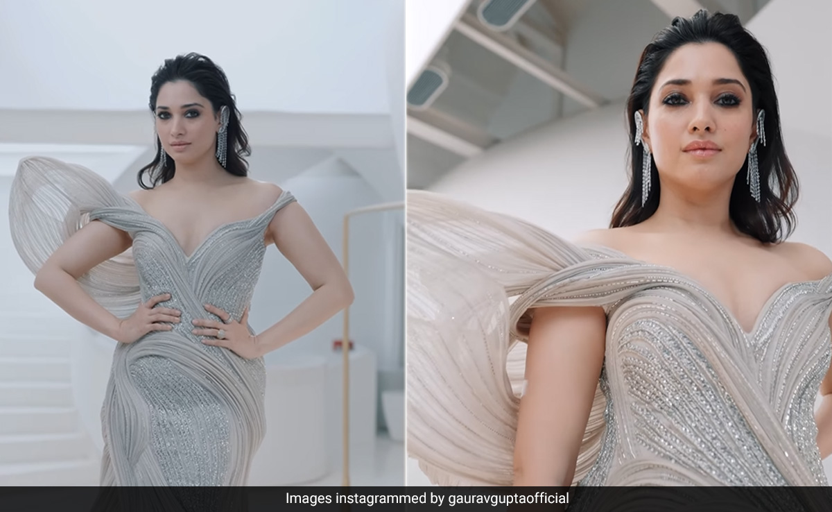 Tamannaah Bhatia Felt Like "A Greek Goddess" In This Sculpted Cosmic Gown By Gaurav Gupta