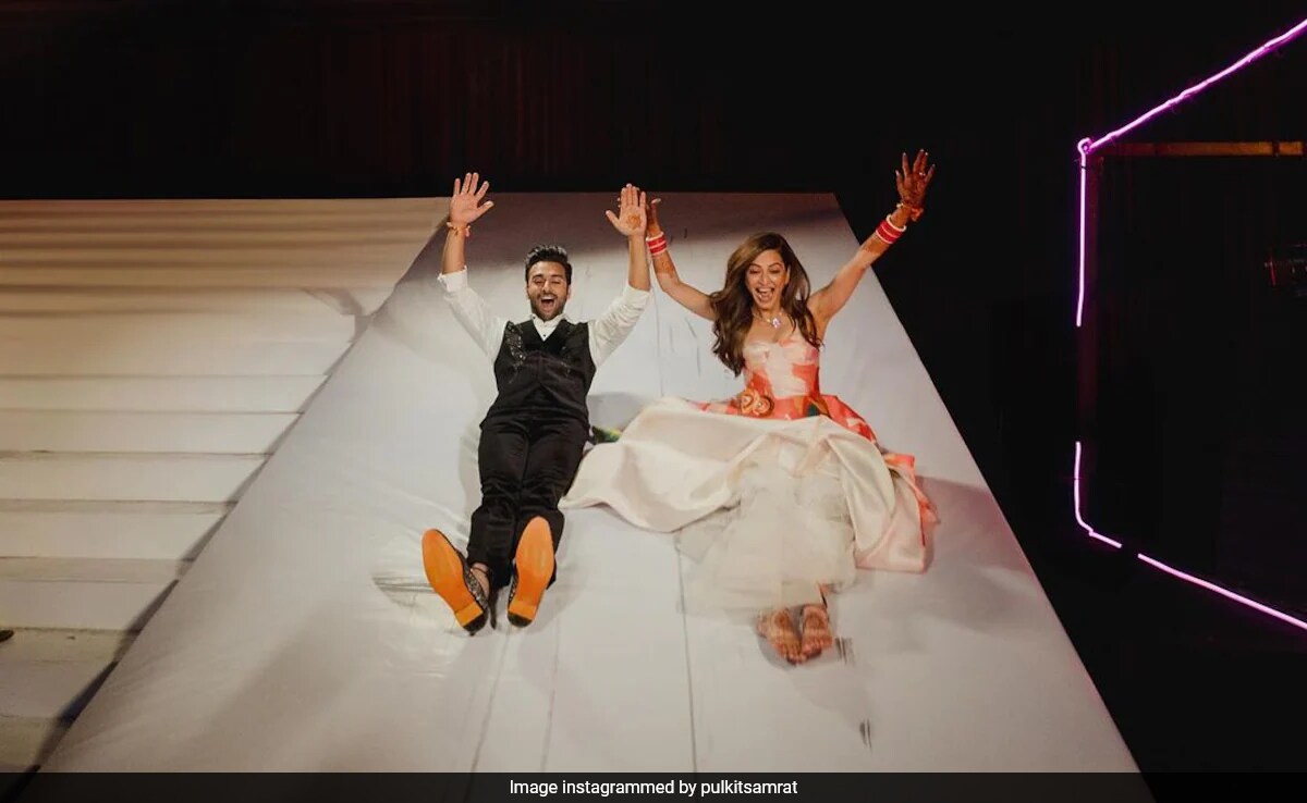 Kriti Kharbanda And Pulkit Samrat Slide Into Love And Laughter At Reception Like This