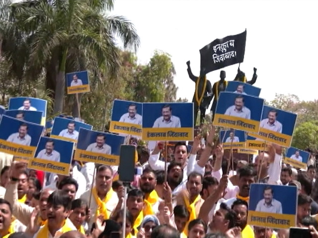 Arvind Kejriwal In Probe Agency Custody: AAP Workers Protest In Delhi