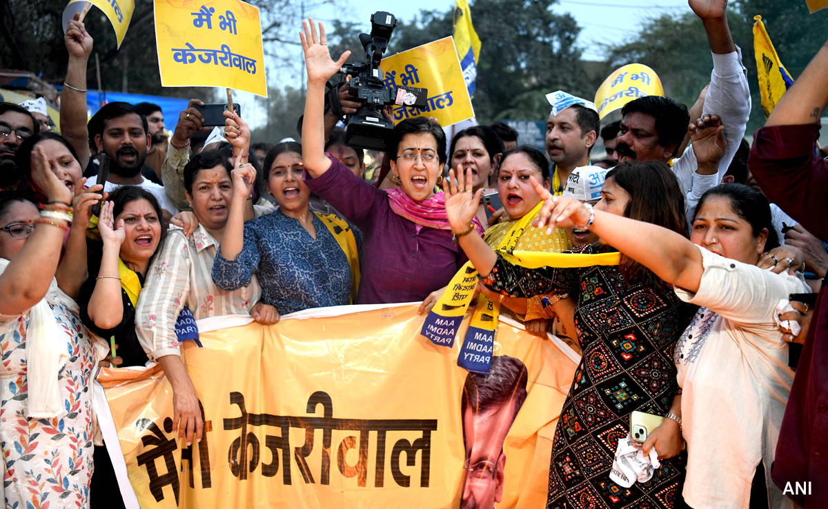 AAP Protests Seeking Arvind Kejriwal's Release, BJP Wants His Resignation