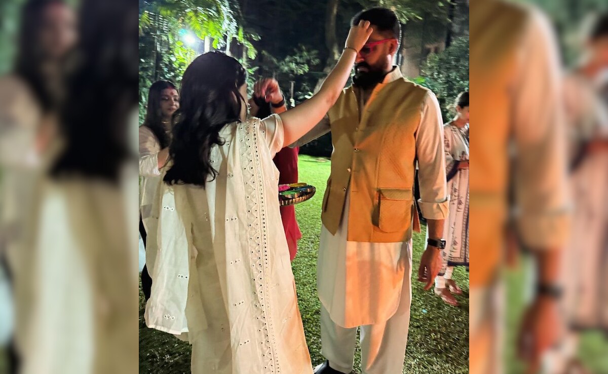 Holi 2024: Spot Aishwarya Rai Bachchan In Pics Shared By Navya Naveli Nanda From Their Holika Dahan Celebrations