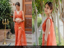 Kriti Kharbanda's Fabulous Orange Ridhi Mehra <i>Sharara</i> Had A Dual Sided Organza <i>Pallu</i> For Her <i>Haldi</i> Ceremony Kriti Kharbanda's Fabulous Orange Ridhi Mehra <i>Sharara</i> Had A Dual Sided Organza <i>Pallu</i> For Her <i>Haldi</i> Ceremony