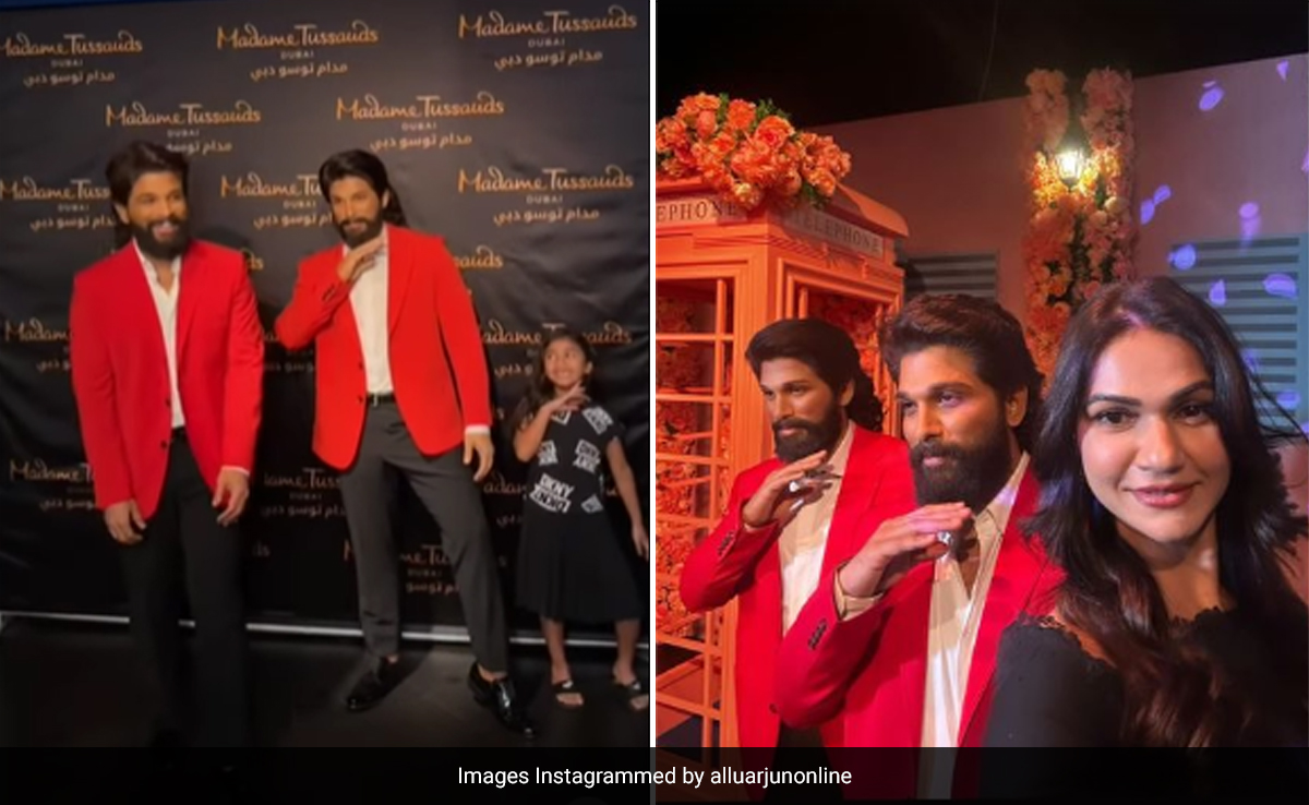 Allu Arjun's Fam-Jam In Dubai As He Unveils His Wax Statue At Madame Tussauds
