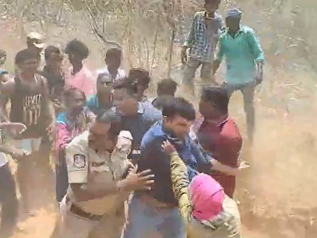 Video: Cop Chased, Punched, Dragged From His Bike By Mob In Telangana