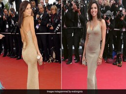 In 2005, Eva Longoria Made Her Cannes Red Carpet Debut In A $40 Gold Knit Gown In 2005, Eva Longoria Made Her Cannes Red Carpet Debut In A $40 Gold Knit Gown
