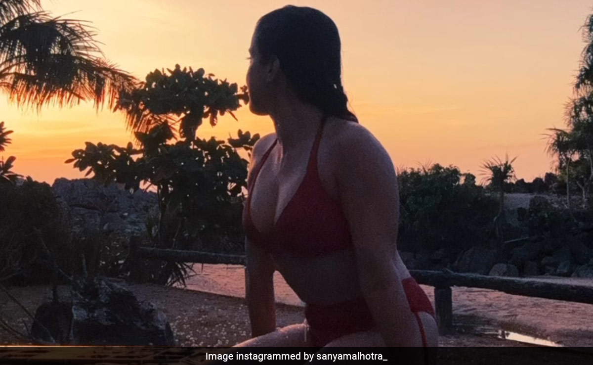 For Sanya Malhotra In A Red Swim Set, Summer Has Already Begun