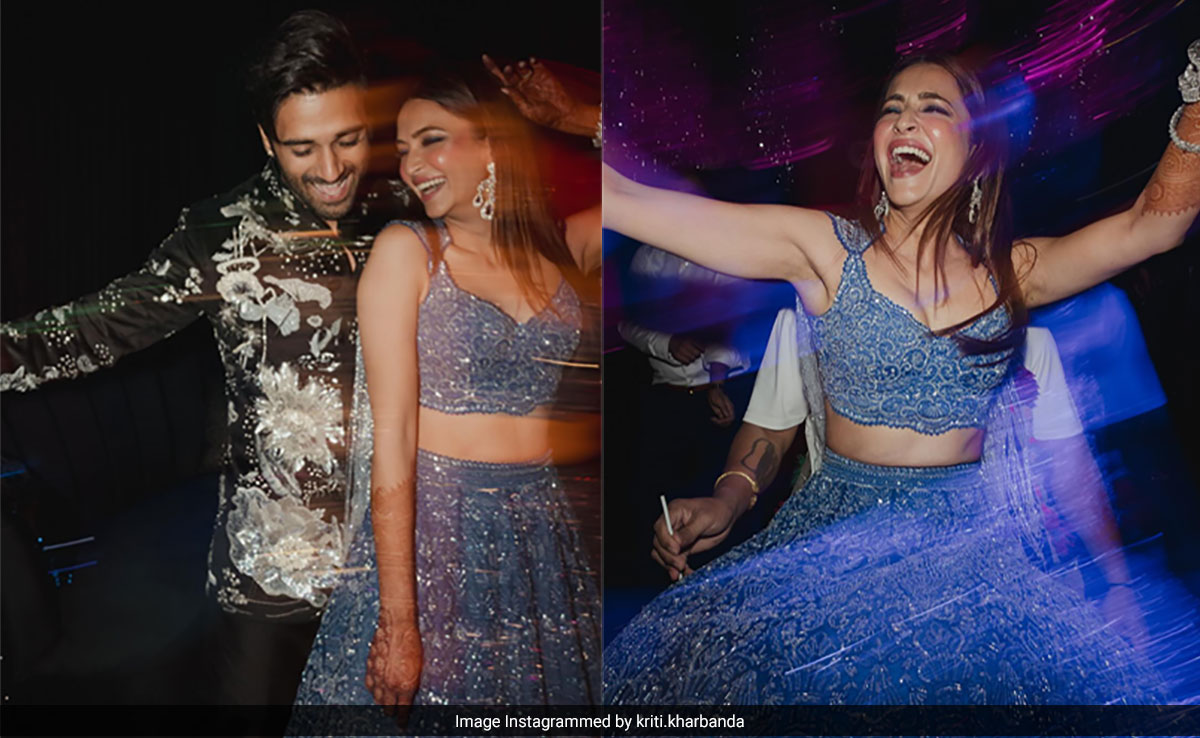 Kriti Kharbanda And Pulkit Samrat Came, Saw And Dazzled In Sequinned Looks At Their <i>Sangeet</i>