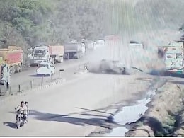 Video: Speeding SUV Rams Divider, Then Crashes Into Stationary Truck Video: Speeding SUV Rams Divider, Then Crashes Into Stationary Truck