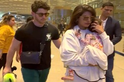 Priyanka Chopra Flies Out Of Mumbai With Husband Nick And Daughter Malti Marie Priyanka Chopra Flies Out Of Mumbai With Husband Nick And Daughter Malti Marie