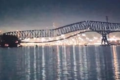 US Bridge Collapses After Ship Collision, Nearly 20 Fall In Water US Bridge Collapses After Ship Collision, Nearly 20 Fall In Water