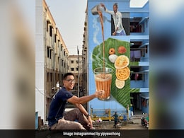 Viral: Singaporean Artist Paints Giant Food-Themed Mural In Tamil Nadu, Wins Hearts Online Viral: Singaporean Artist Paints Giant Food-Themed Mural In Tamil Nadu, Wins Hearts Online