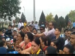BJP Women Leaders Stopped On Way To Sandeshkhali, Stage Sit-In At Police Station BJP Women Leaders Stopped On Way To Sandeshkhali, Stage Sit-In At Police Station