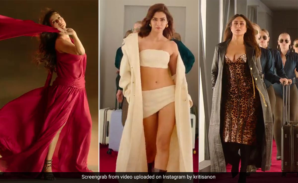 Tabu, Kriti Sanon And Kareena Kapoor In Flowing Maxis And What Not In <i>The Crew</i>'s New Song, <i>Naina</i>