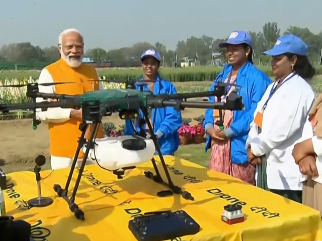 PM Modi Distributes Drones Among 1,000 'Drone Didis' At Delhi Event