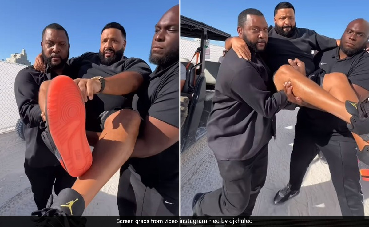 DJ Khaled Slammed For Making Bodyguards Carry Him To Keep Sneakers Clean