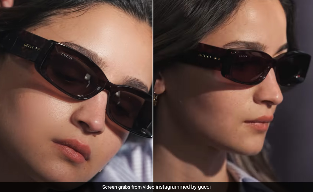 Alia Bhatt In Chic Wraparound Sunglasses Is Fronting Gucci's New Spring Summer 2024 Eyewear Campaign