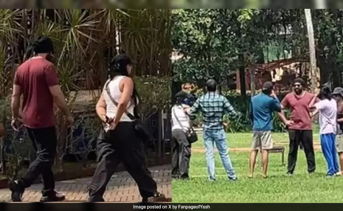 Crazy Viral:  Yash Spotted In His Trademark Rugged Appearance On <i>Toxic</i> Set