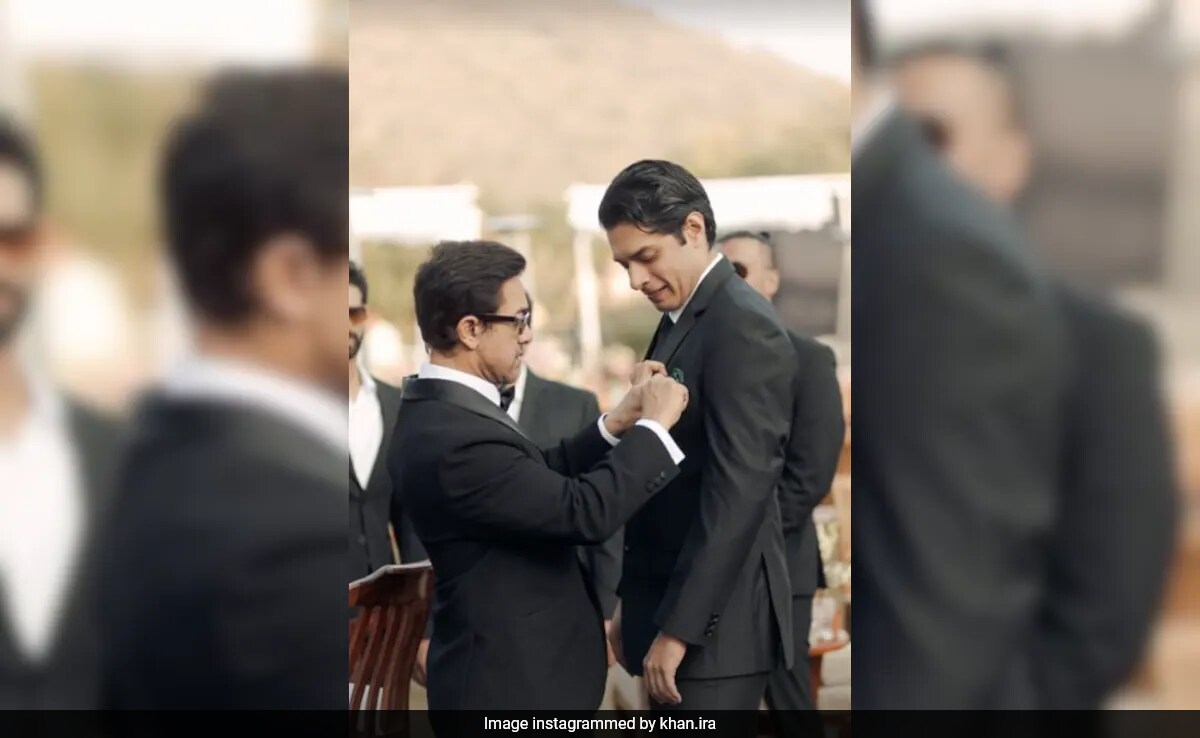 Aamir Khan With Son Junaid In A Picture-Perfect Moment From Ira's Wedding