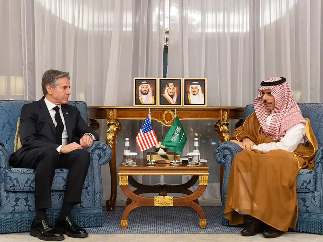 Antony Blinken Talks Gaza Ceasefire With Saudi Foreign Minister On ...