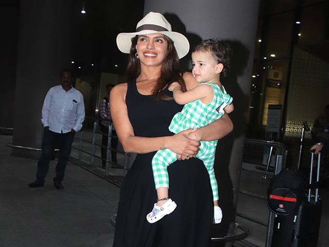 Priyanka Chopra Spotted At Mumbai Airport With Daughter Malti Marie