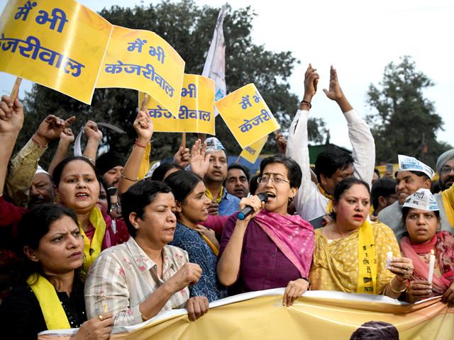 AAP Protest Seeking Arvind Kejriwal's Release, BJP Want His Resignation