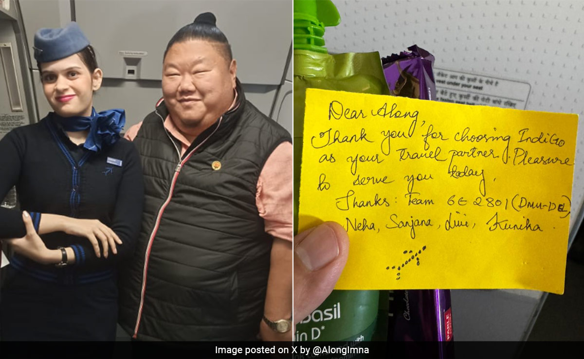 ''Dear Along...'': Nagaland Minister Shares Sweet Note He Received From IndiGo Crew