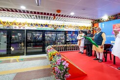 Prime Minister Modi Inaugurated India's First-Ever Underwater Metro In Kolkata Prime Minister Modi Inaugurated India's First-Ever Underwater Metro In Kolkata