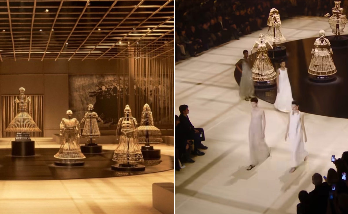 Shakuntala Kulkarni's Bamboo Cane Structures Rule Dior's Show At Paris Fashion Week 2024