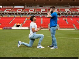 World's 1st Openly-Gay Footballer Proposes To Partner At Adelaide United Stadium. See Pics World's 1st Openly-Gay Footballer Proposes To Partner At Adelaide United Stadium. See Pics