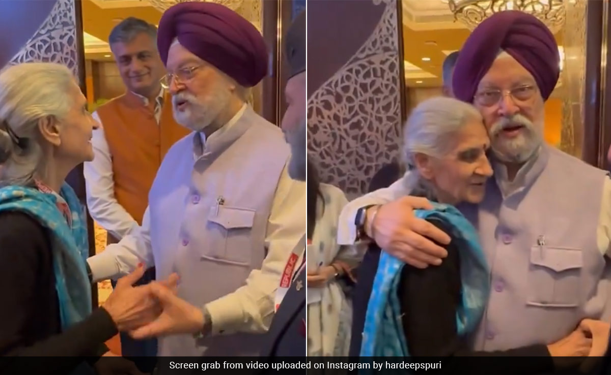 Watch: Union Minister Hardeep Singh Puri Reunites With Old Friend From Delhi University