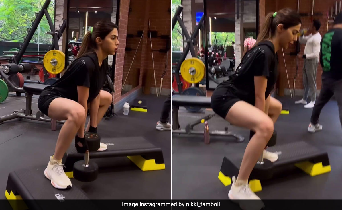 Nikki Tamboli With Weighted Sumo Squats Lets Her "Legs Do All The Talking"