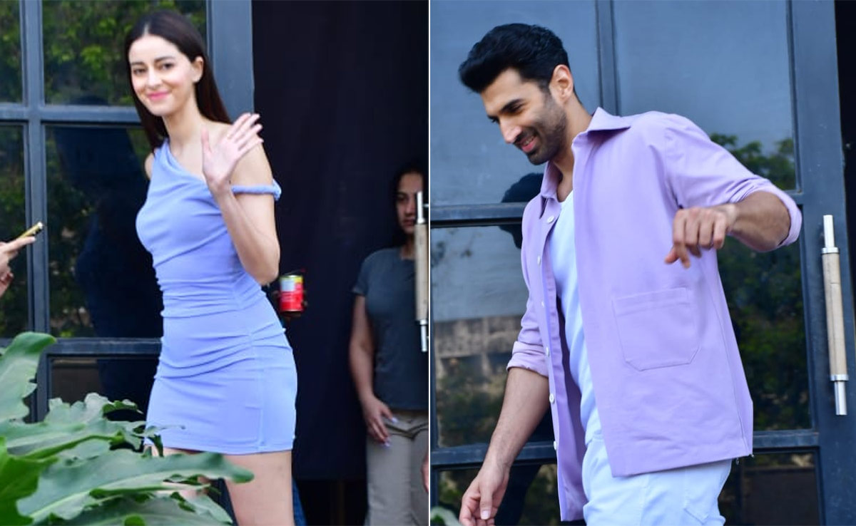 Spotted: Ananya Panday And Aditya Roy Kapur Twinning And Winning On A Shoot
