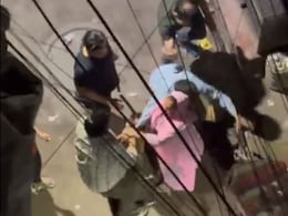 On Camera, Delhi Man Harasses Neighbour, Cops Struggle To Take Him Away