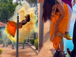साड़ी पहनकर होली के रंगों को उड़ाते हुए स्टंटबाजी कर रही थी लड़की, अचानक साड़ी में लग गई आग साड़ी पहनकर होली के रंगों को उड़ाते हुए स्टंटबाजी कर रही थी लड़की, अचानक साड़ी में लग गई आग