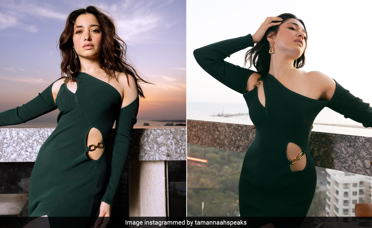 Cutout Dresses Are Here To Stay And Tamannaah Bhatia In Green Shows Us Why
