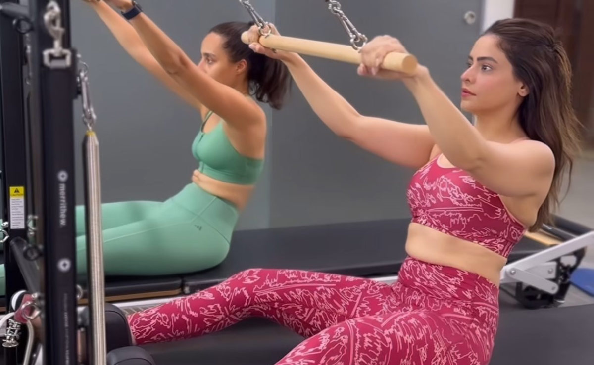 You Might Want To Try Aamna Sharif's Strenuous Pilates Workout Before The Indulgent Easter Weekend Ahead