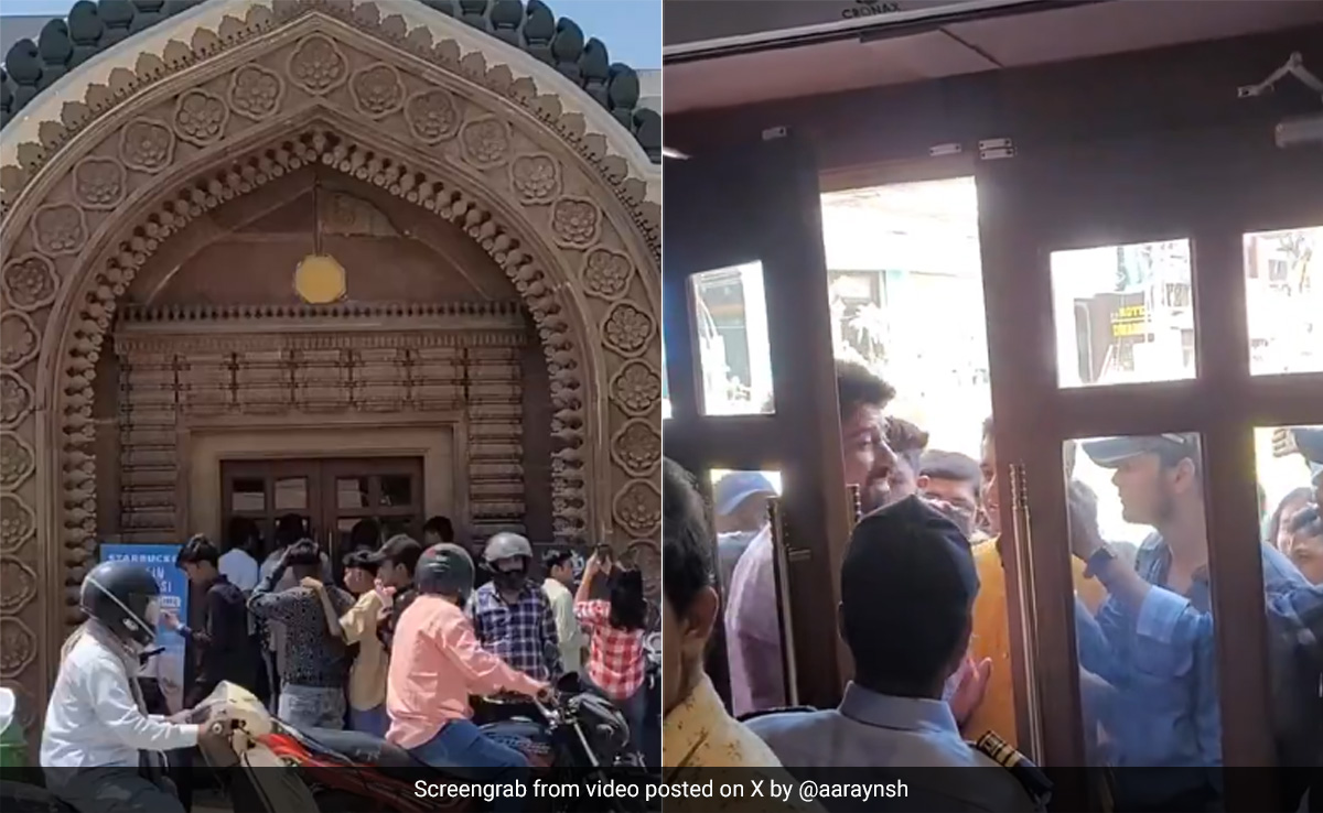 Video Shows Huge Crowd Outside First Starbucks Store In Varanasi