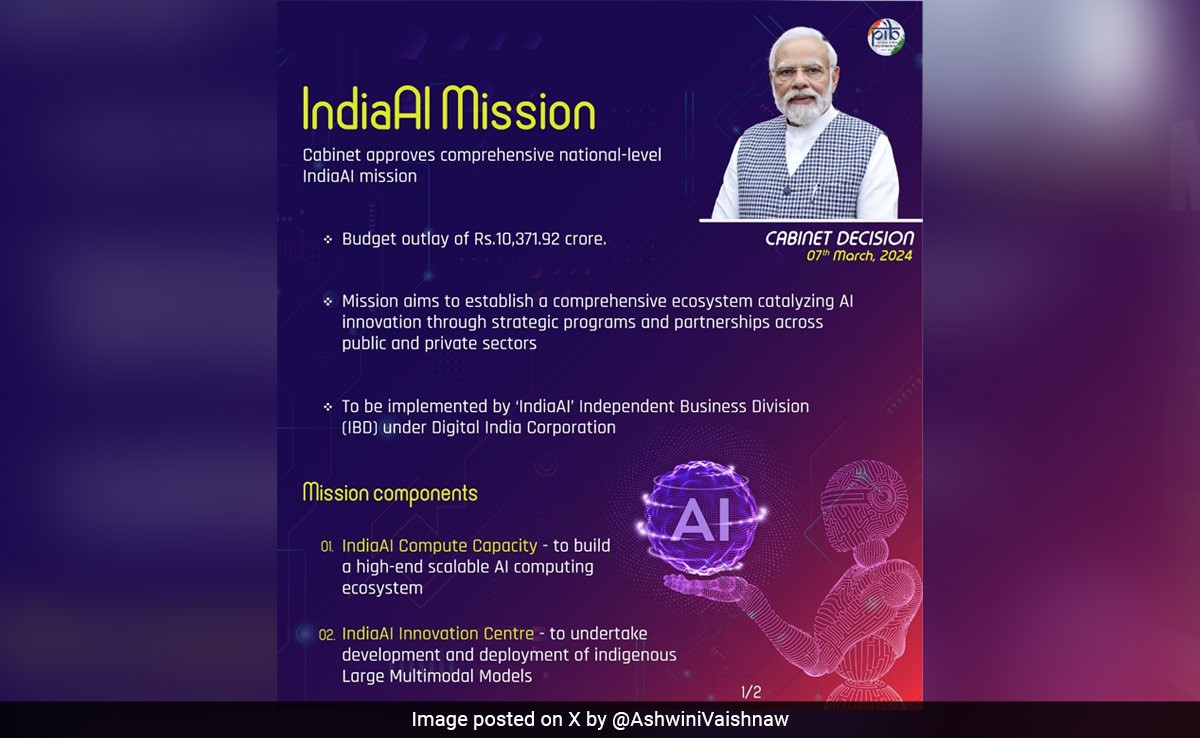 Centre Invites Bids To Empanel AI Infra Providers Under Rs 10,372 Crore India AI Mission