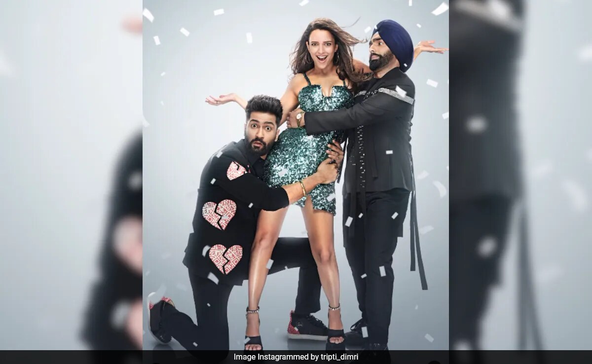 <I>Bad Newz</i> New Posters: Triptii Dimri With Vicky Kaushal And Ammy Virk - Double Trouble